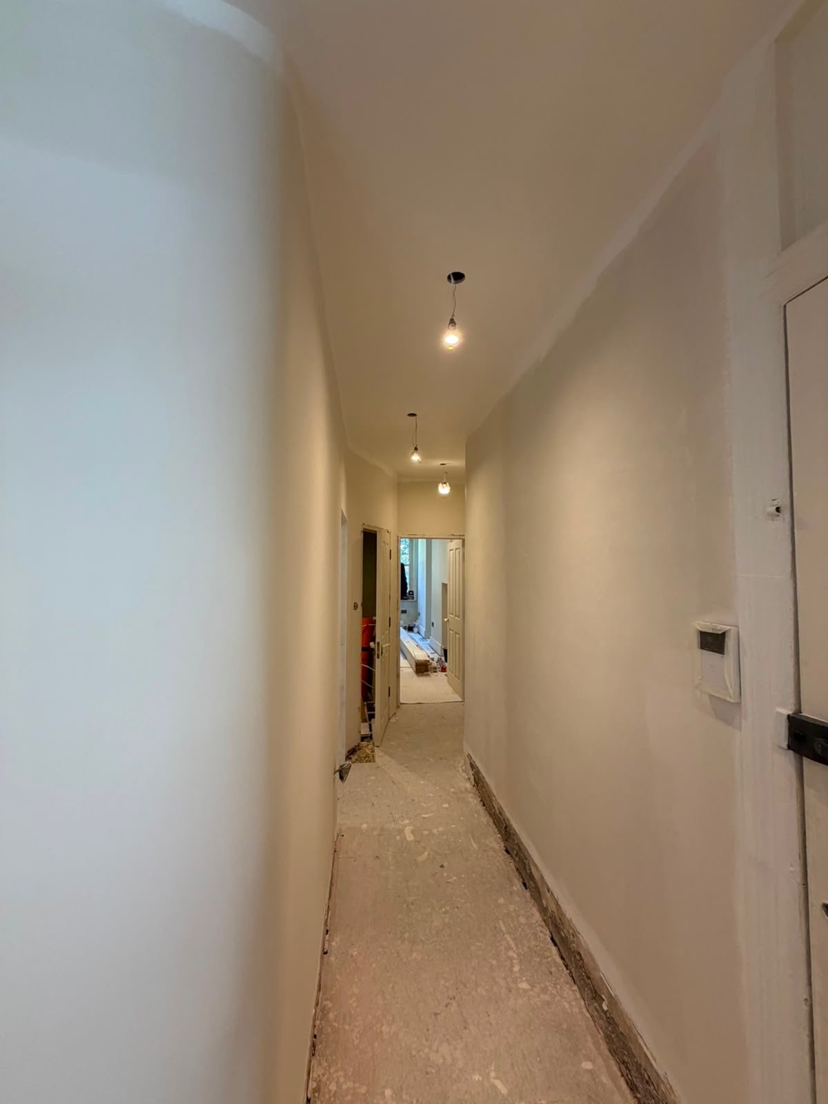 Bayocorp hallway preparation and finishing work in progress