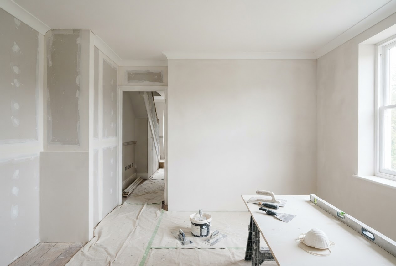 Drylining and plastering service example