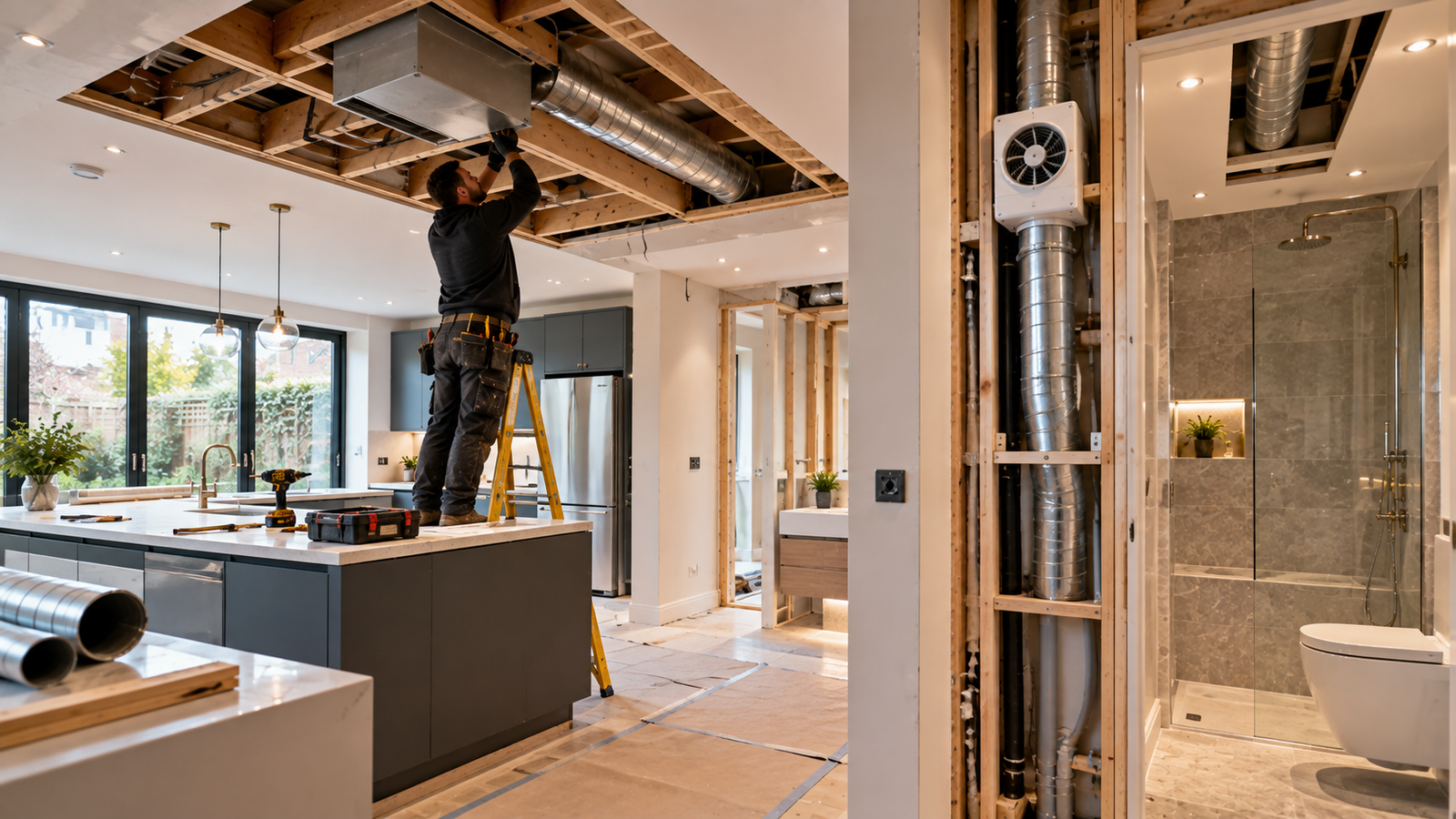 Kitchen and Bathroom Ventilation During a Renovation: What Should You Plan Before the Ceilings Are Closed?
